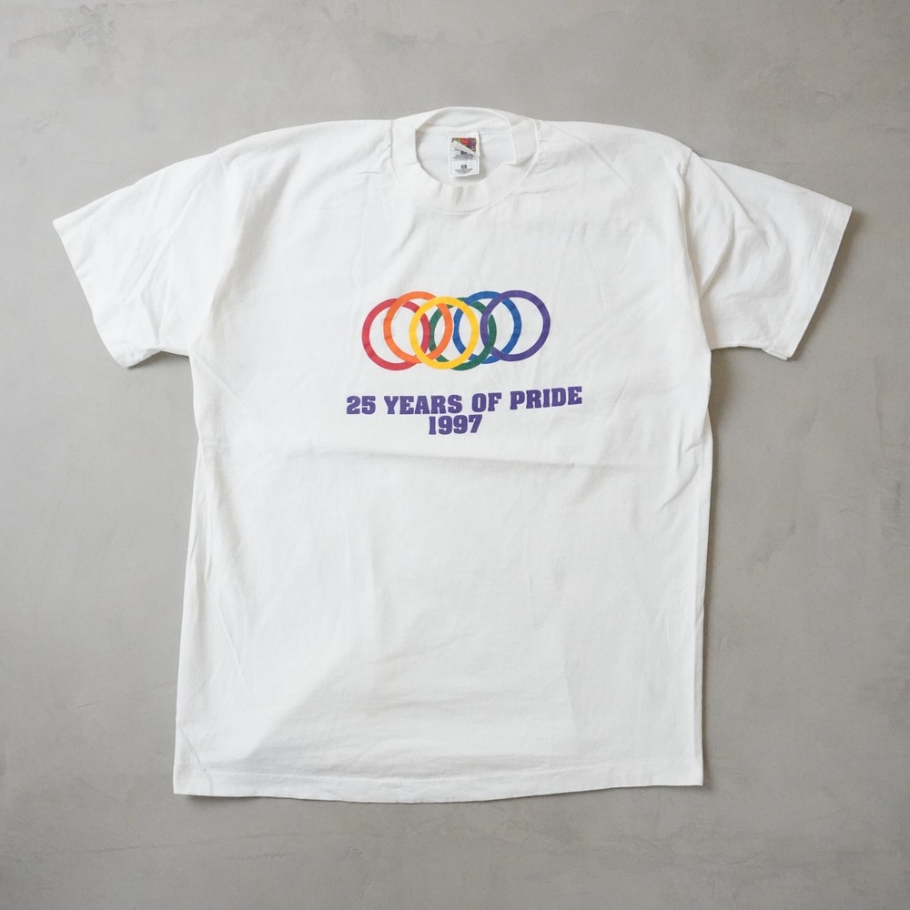 Vintage LGBT Pride T-Shirt XL Mens 90s White 25 Years of Pride 1997